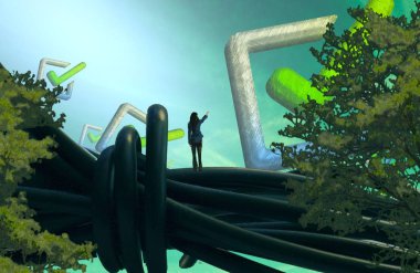 Genç ve güzel yeşil bitki