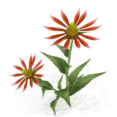 beyaz zemin üzerine suluboya çiçek