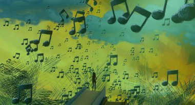 soyut müzik yaratıcı arka plan