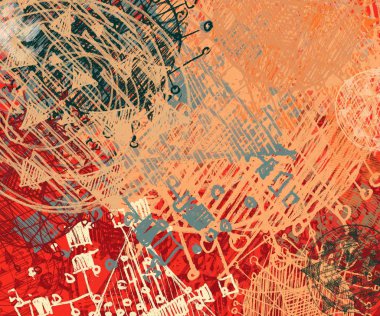 Çiçekli grunge arkaplanı