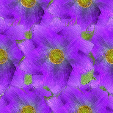 Arka planda çiçekler olan kusursuz desen