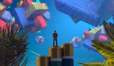 ahşap bir arka plan üzerinde renkli fırçalar