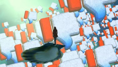 Kumsaldaki insanlar.