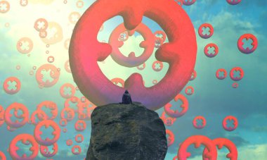 metin için alanı olan soyut kavramsal yaratıcı arkaplan 