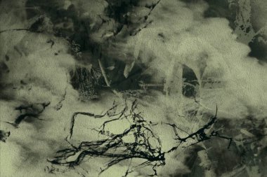 Metin için yeri olan boya lekeleriyle soyut arkaplan