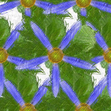 Dağınık tarzda çiçek çizim, grungy arka plan.