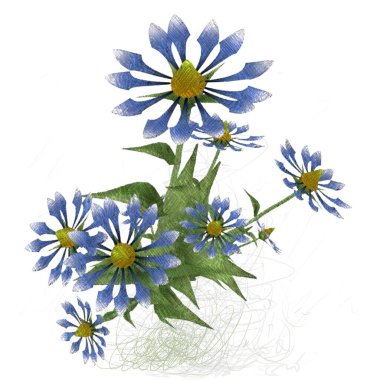 beyaz zemin üzerine suluboya çiçek