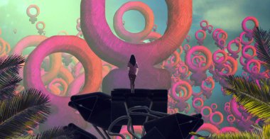 metin için alanı olan soyut kavramsal yaratıcı arkaplan 