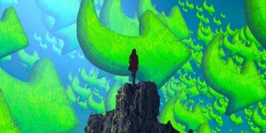 metin için alanı olan soyut kavramsal yaratıcı arkaplan 