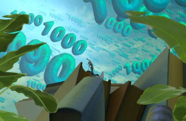 havuzda modern tropikal iç