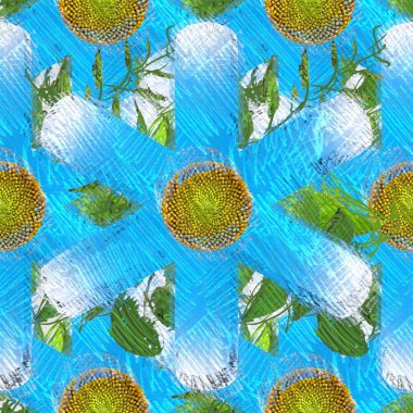 Arka planda çiçekler olan kusursuz desen