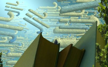 Soyut renkli arka plan, hayal gücü kavramı insan silueti.