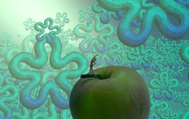 Soyut renkli arka plan, hayal gücü kavramı insan silueti.