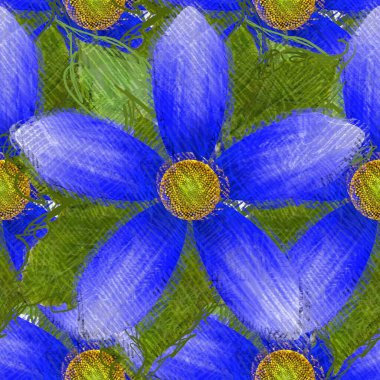 Arka planda çiçekler olan kusursuz desen