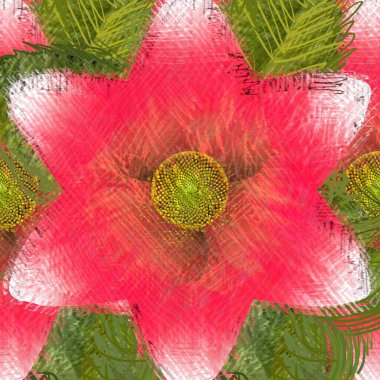 Arka planda çiçekler olan kusursuz desen