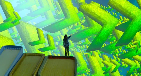 yeşil arka plan üzerinde insanlar