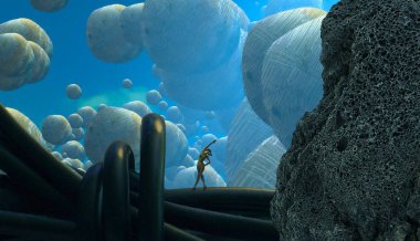 Beyaz ve mavi gökyüzü