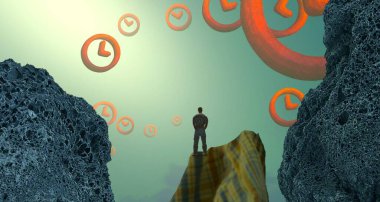 Soyut renkli arka plan, hayal gücü kavramı insan silueti.