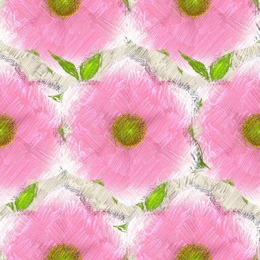 Suluboya çiçekli kusursuz desen