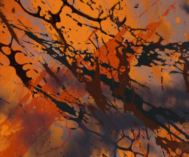 Arkaplanda soyut renkli lekeler