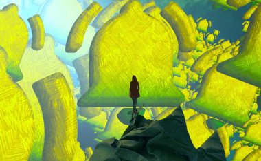 yeşil ve sarı yapraklar