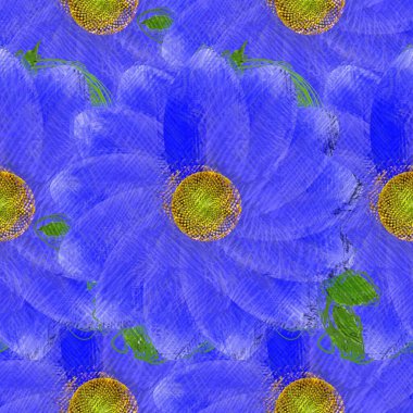 Arka planda çiçekler olan kusursuz desen