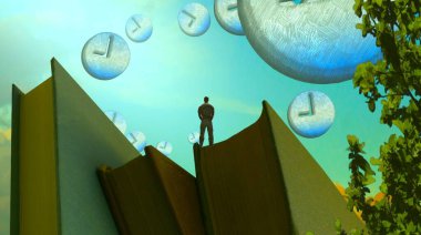 Soyut renkli arka plan, hayal gücü kavramı insan silueti.