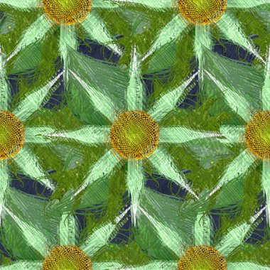 Arka planda çiçekler olan kusursuz desen