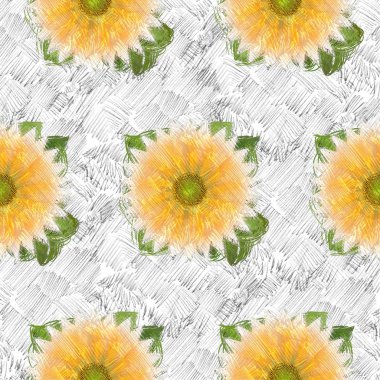 Arka planda çiçekler olan kusursuz desen