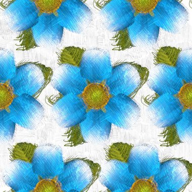 Arka planda çiçekler olan kusursuz desen