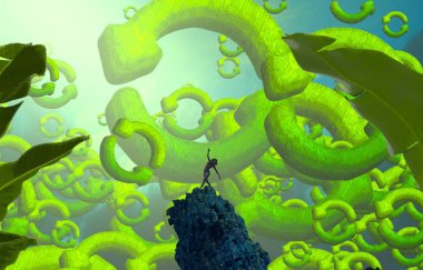 Soyut renkli arka plan, hayal gücü kavramı insan silueti.