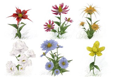 Çiçeklerle kusursuz desen