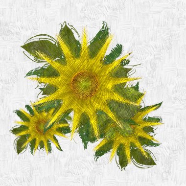 Eskipli arka planda dağınık grungy çiçekler