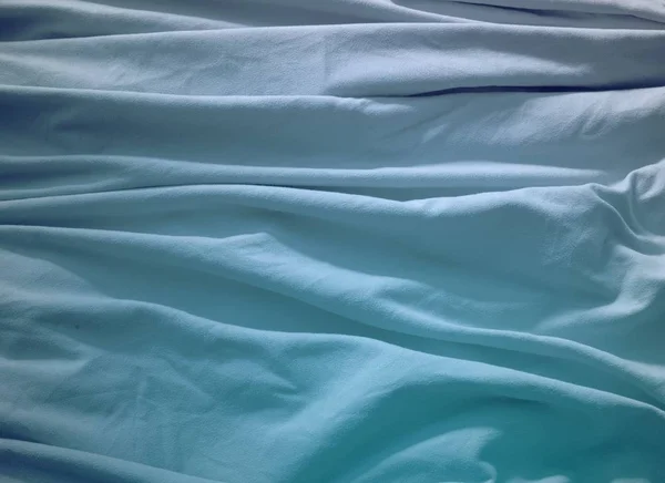 Blue Smooth Silk Background — Stock Photo, Image