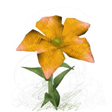 Beyaz arkaplanda güzel çiçekler