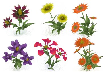 Çiçeklerle kusursuz desen