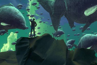 metin için alanı olan soyut kavramsal yaratıcı arkaplan 