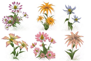 Çiçeklerle kusursuz desen