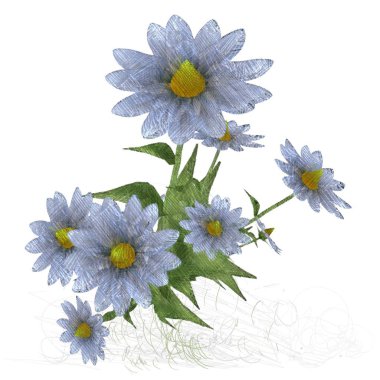 beyaz zemin üzerine suluboya çiçek