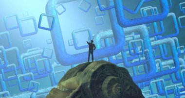 metin için alanı olan soyut kavramsal yaratıcı arkaplan 