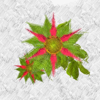 Beyaz arkaplanda Noel süslemesi