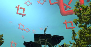 Soyut renkli arka plan, hayal gücü kavramı insan silueti.