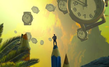 Soyut renkli arka plan, hayal gücü kavramı insan silueti.