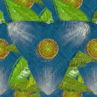 Arka planda çiçekler olan kusursuz desen