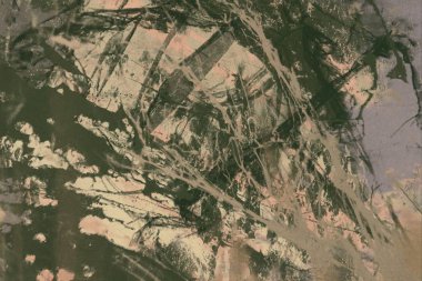 Arkaplanda soyut renkli lekeler            