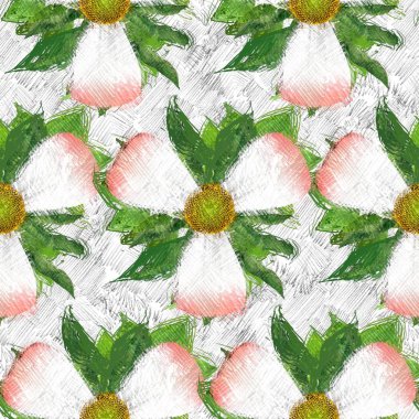 Dağınık tarzda çiçek çizim, grungy arka plan.