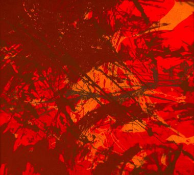 Grunge arka plan kırmızı yaprakları ile