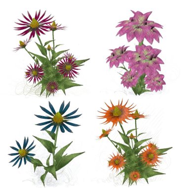 Çiçeklerle kusursuz desen