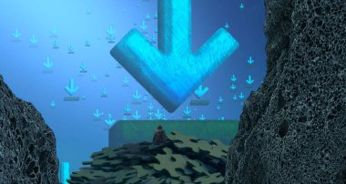 Soyut renkli arka plan, hayal gücü kavramı insan silueti.