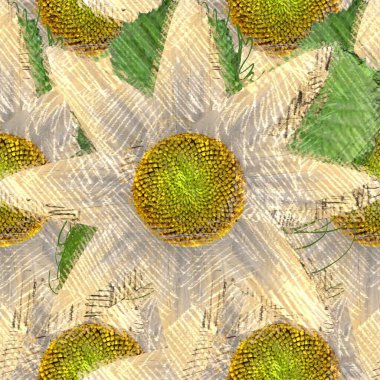 Arka planda çiçekler olan kusursuz desen